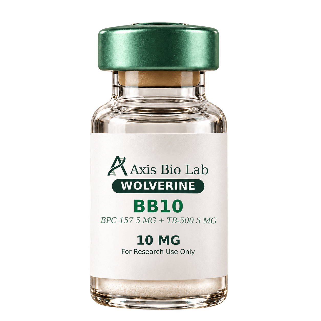 BB10 (Wolverine) 10 MG Axis Bio Lab vial mockup