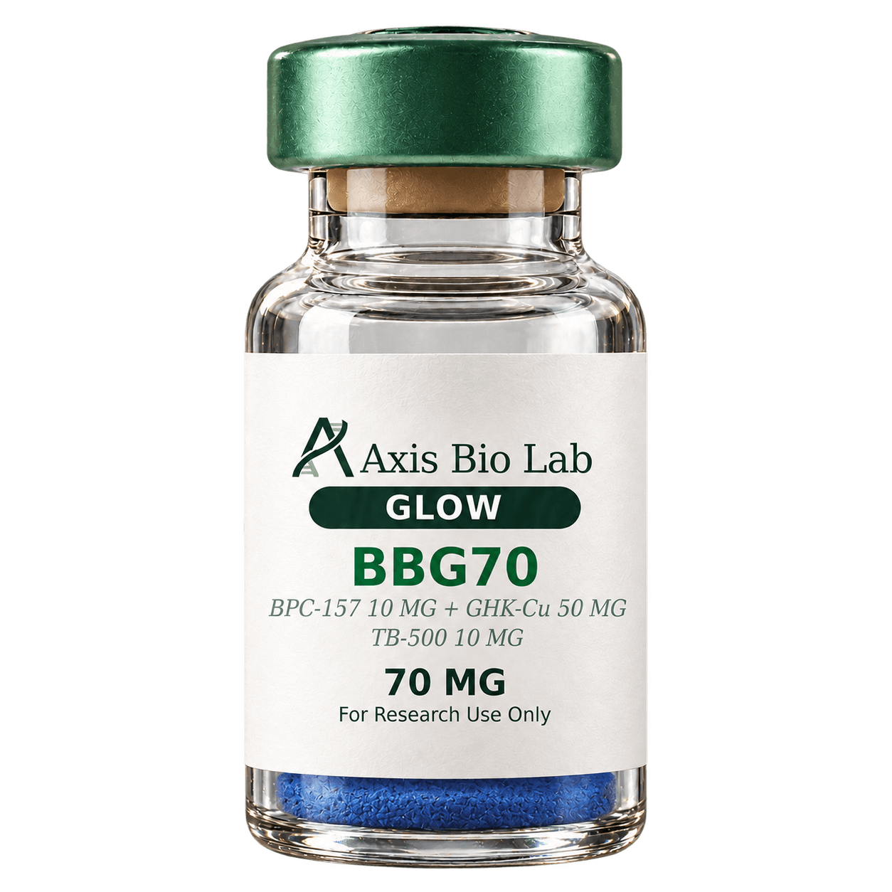 BBG70 (Glow) 70 MG Axis Bio Lab vial mockup