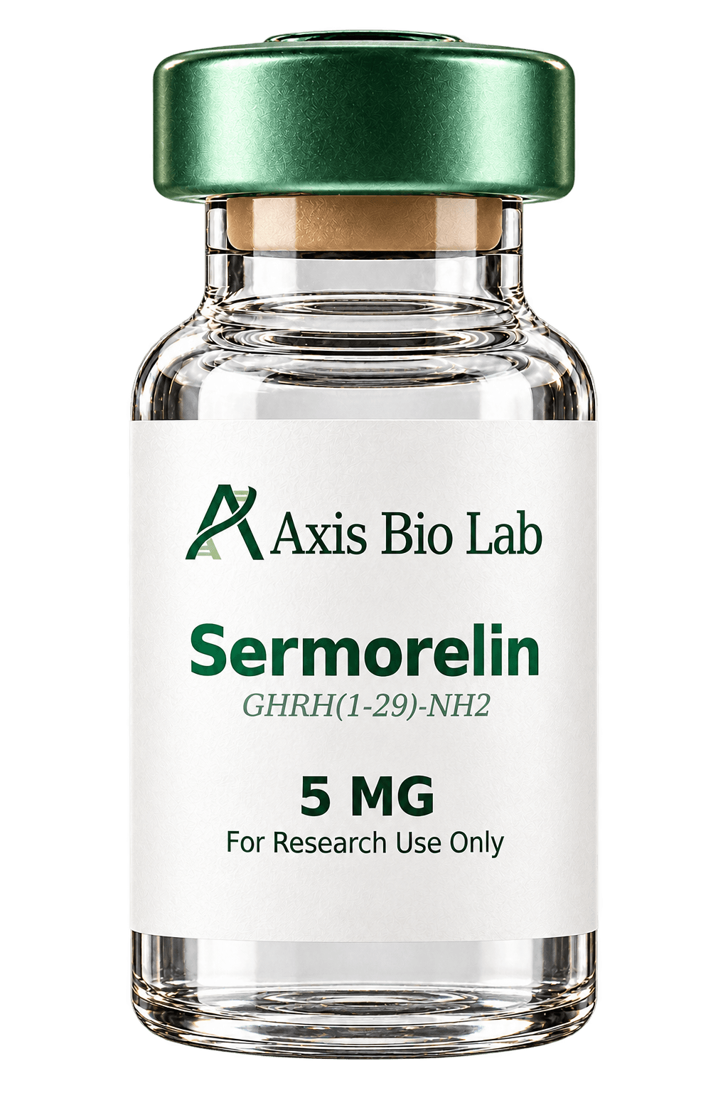 Sermorelin 5 MG Axis Bio Lab vial mockup